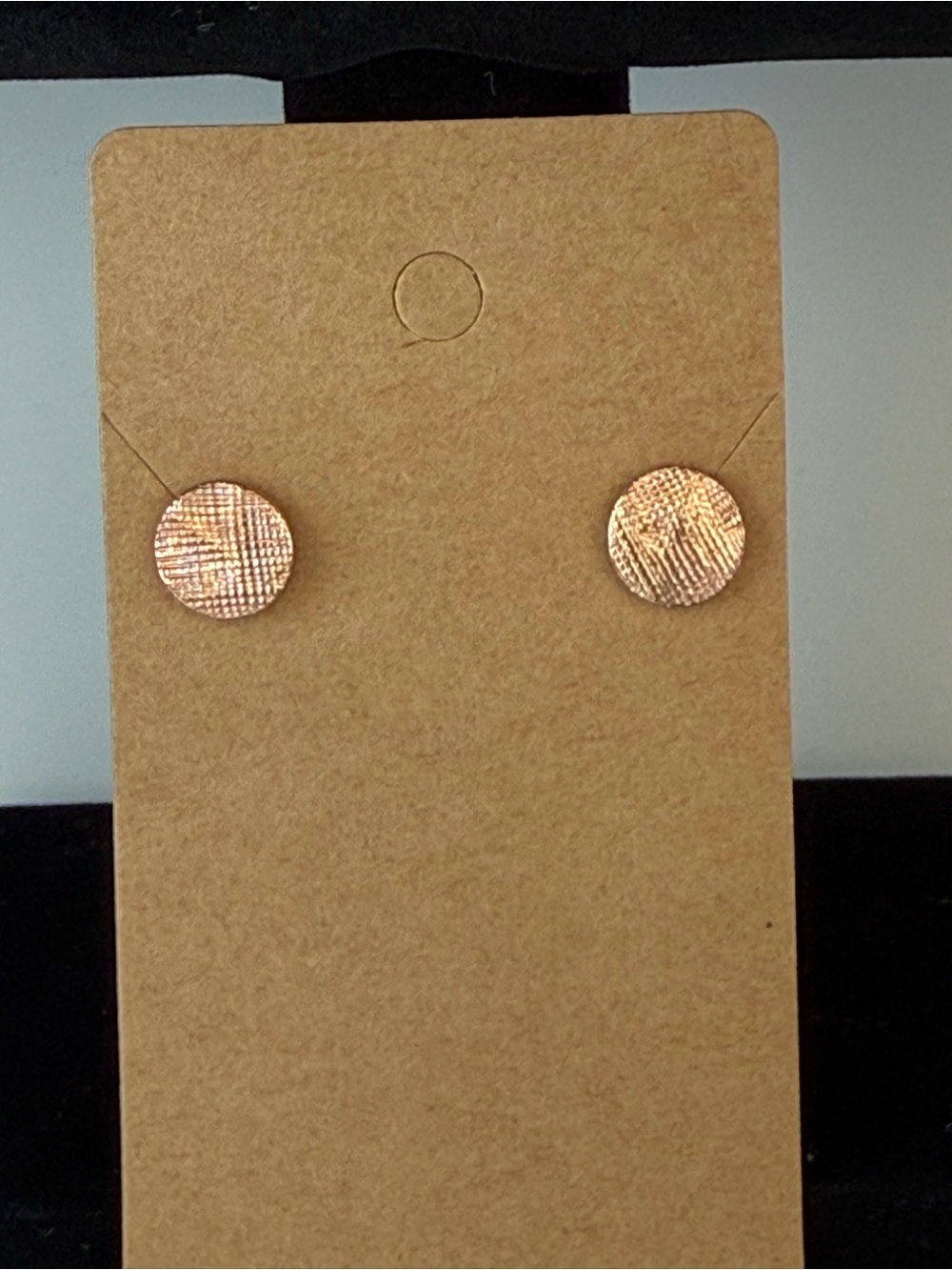 Park Lane Rose Gold Dottie Textured Round Stud Earrings